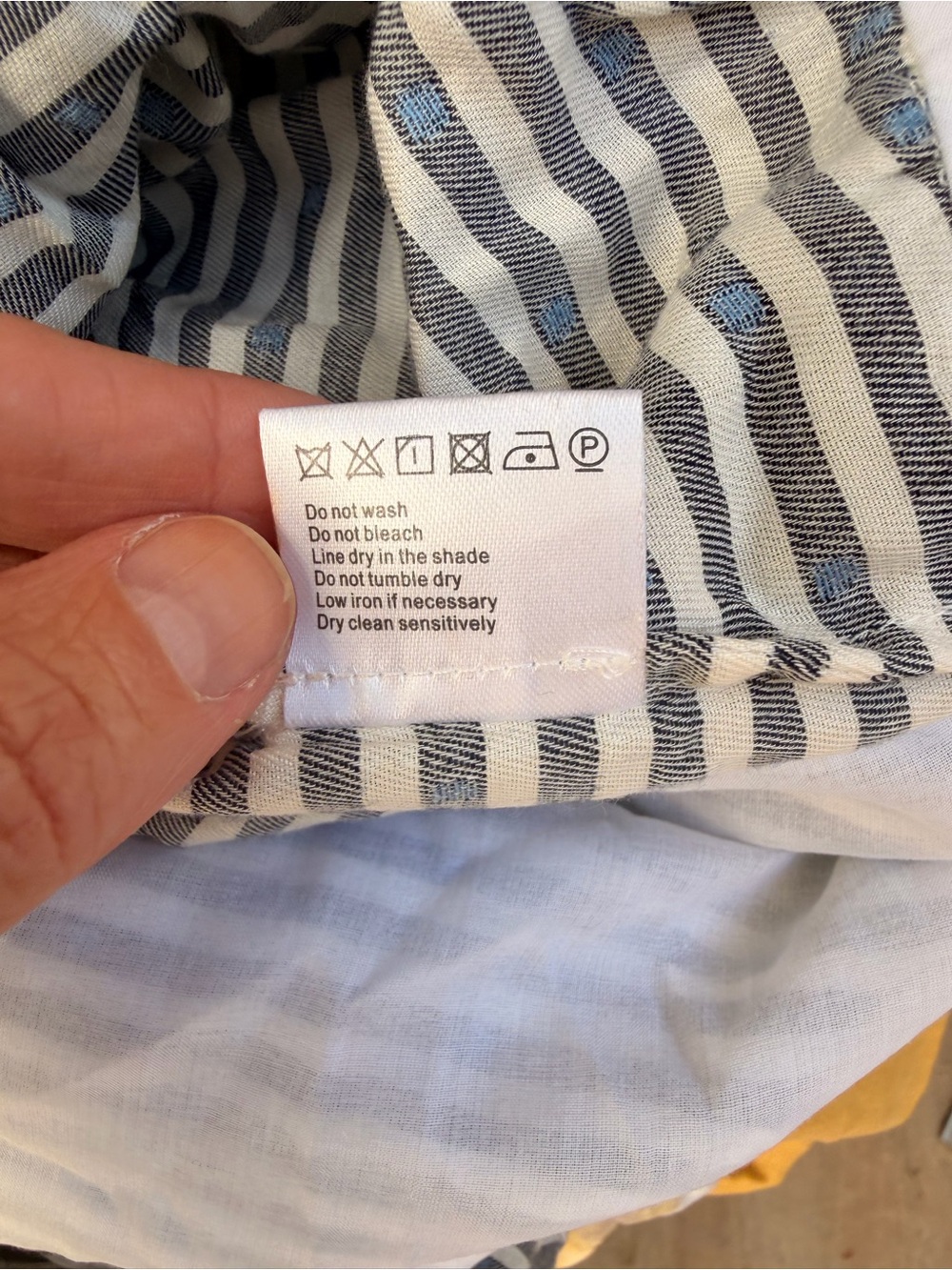 Veronica Beard Kai Striped Ruffle Button-Front Mini Dress in Blue & White - Picture 4 of 13